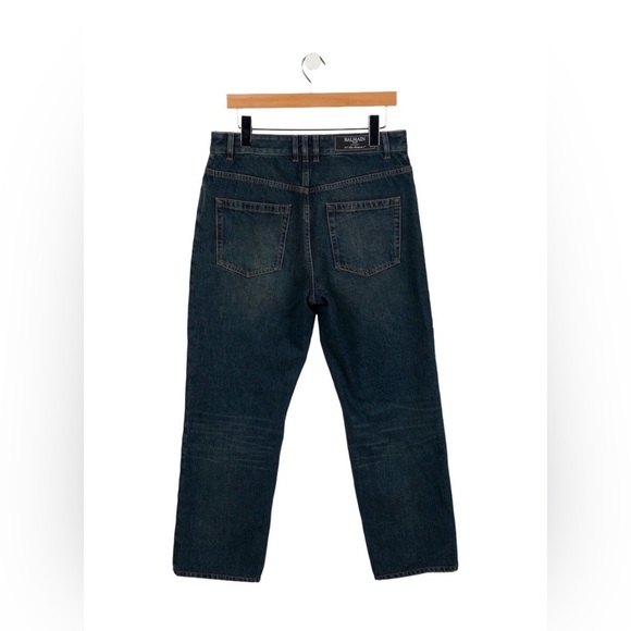 Balmain Dark Blue Straight Jeans
